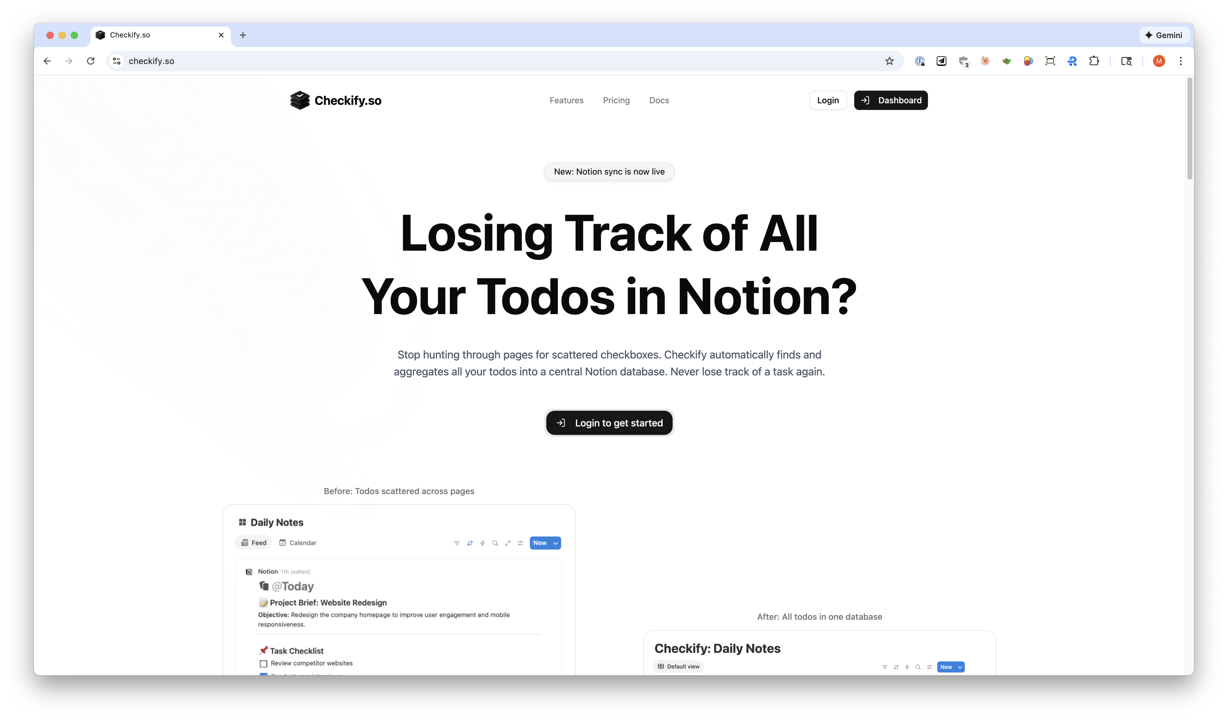 Checkify.so screenshot
