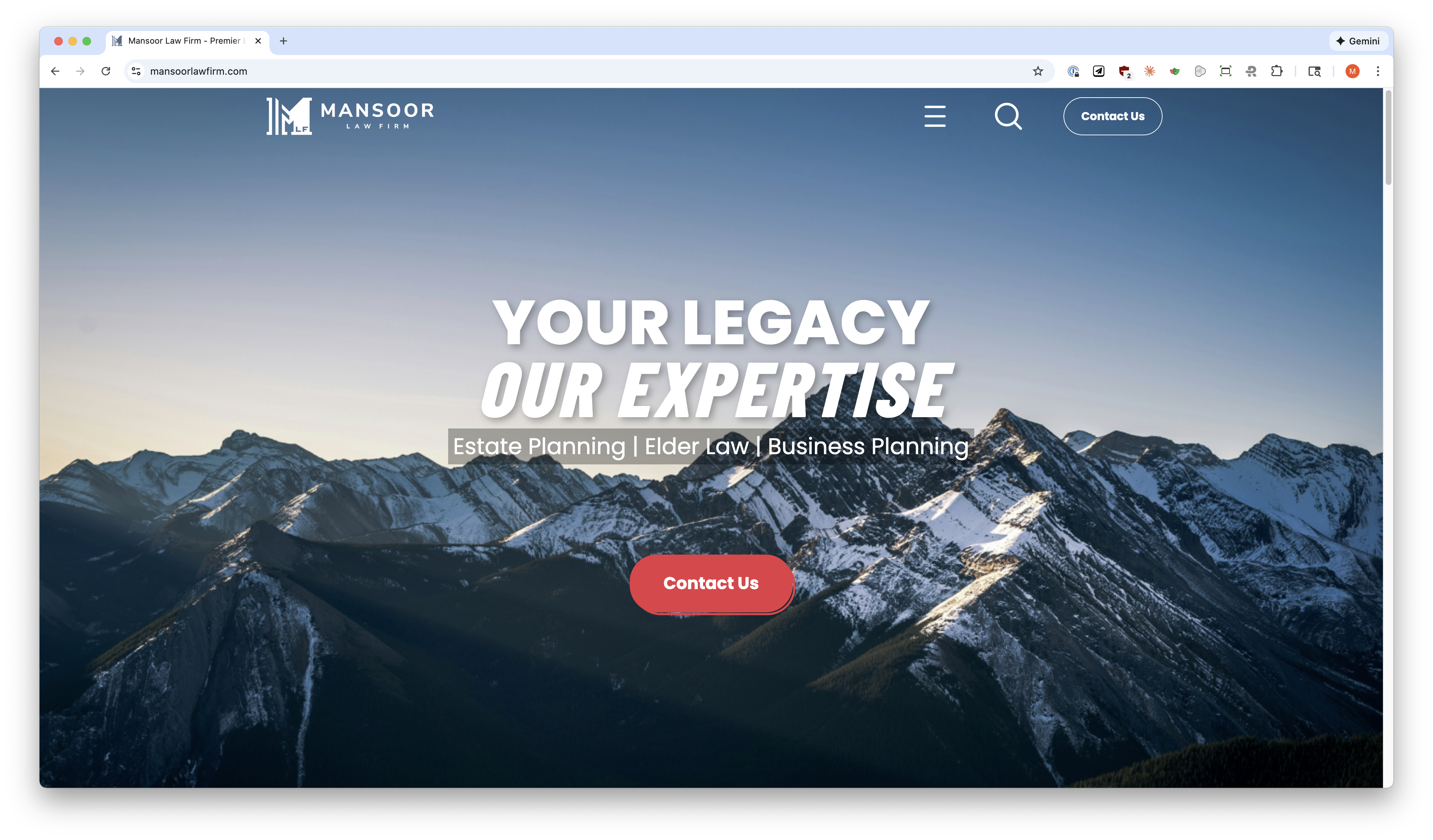 MansoorLawFirm.com screenshot