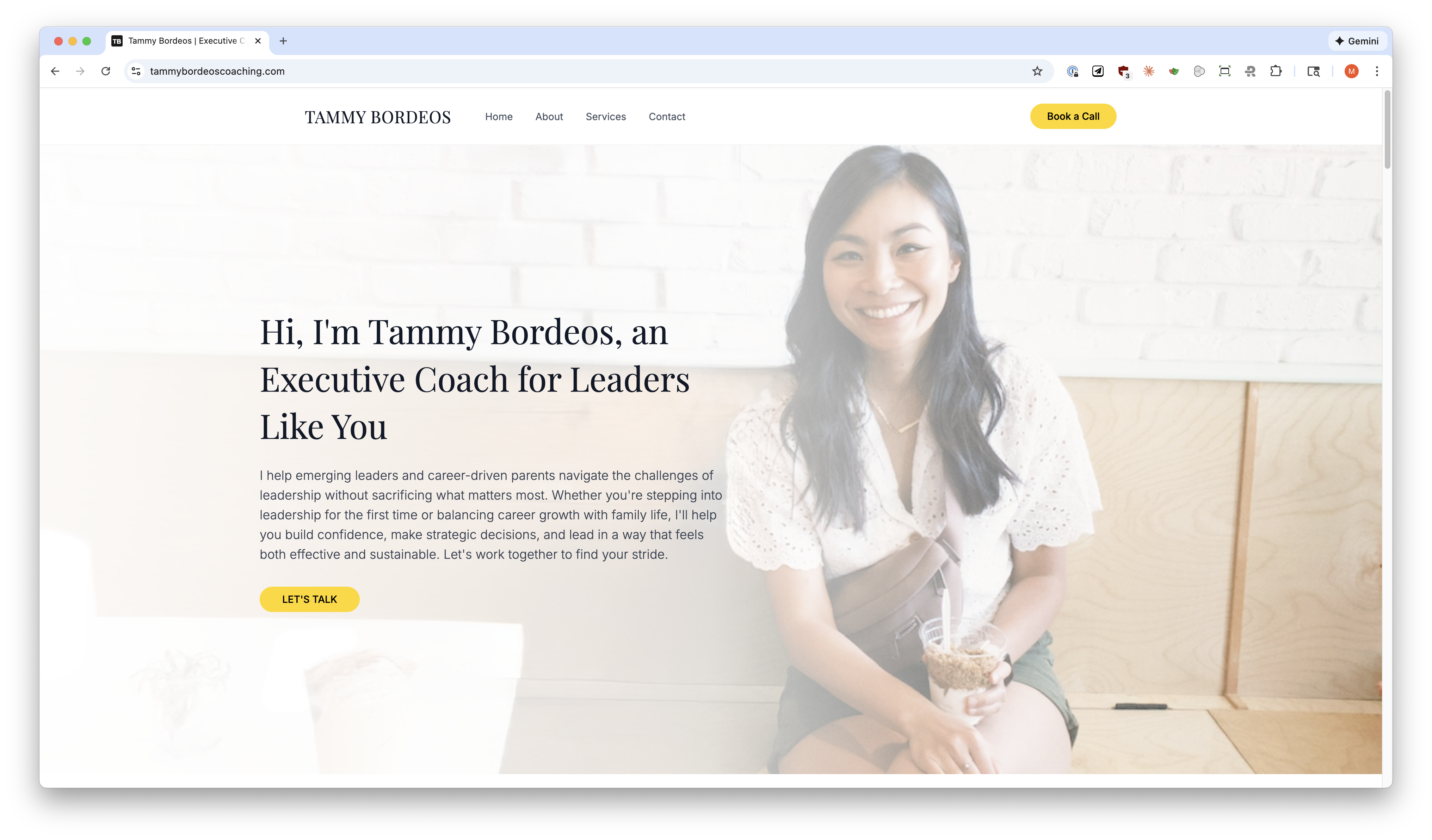 TammyBordeosCoaching.com screenshot